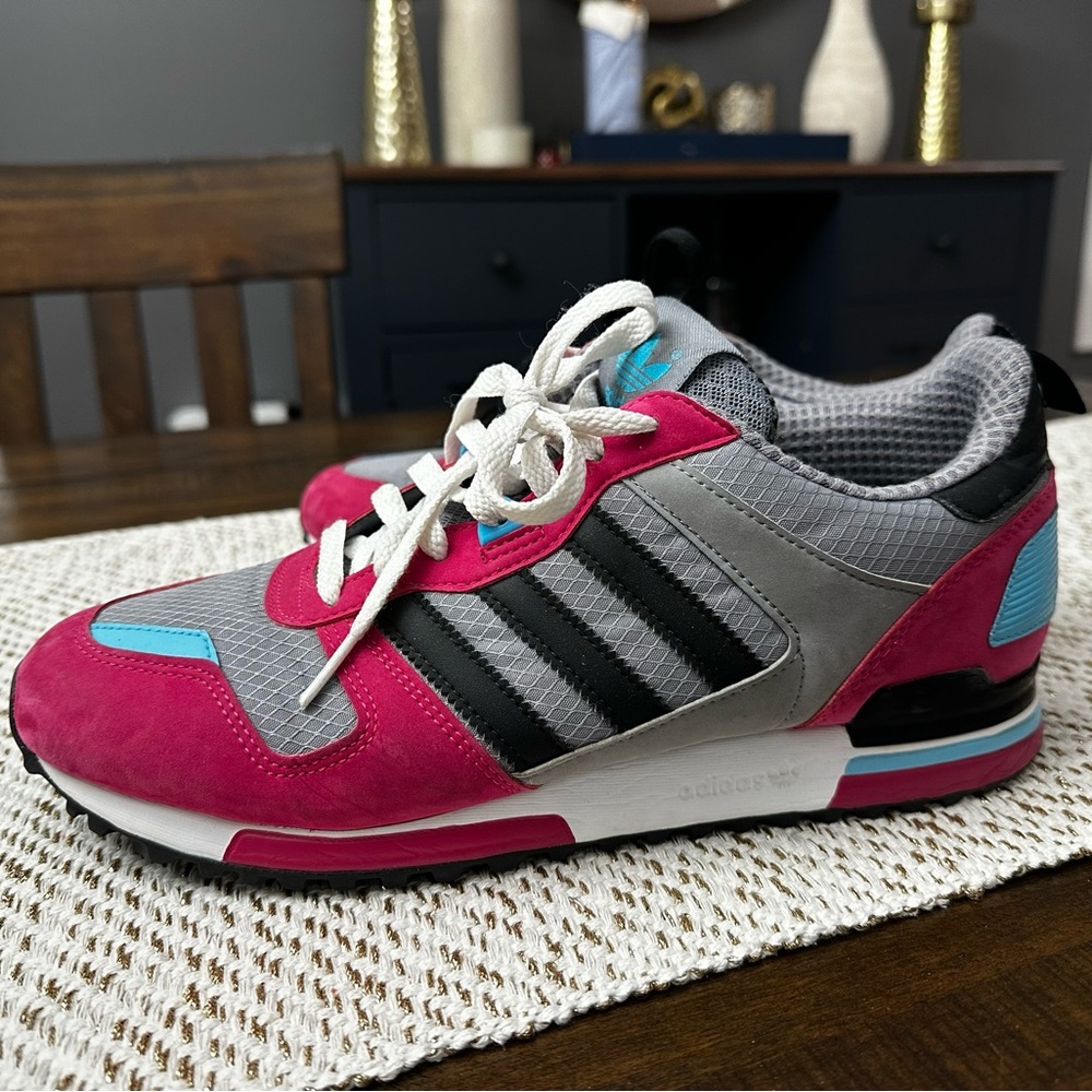 Adidas Pink and Gray Athletic Shoes